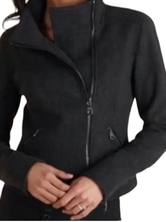 Martin + Osa Jackets & Blazers - MARTIN + OSA Wool Biker/Moto Jacket Charcoal Grey Size 8